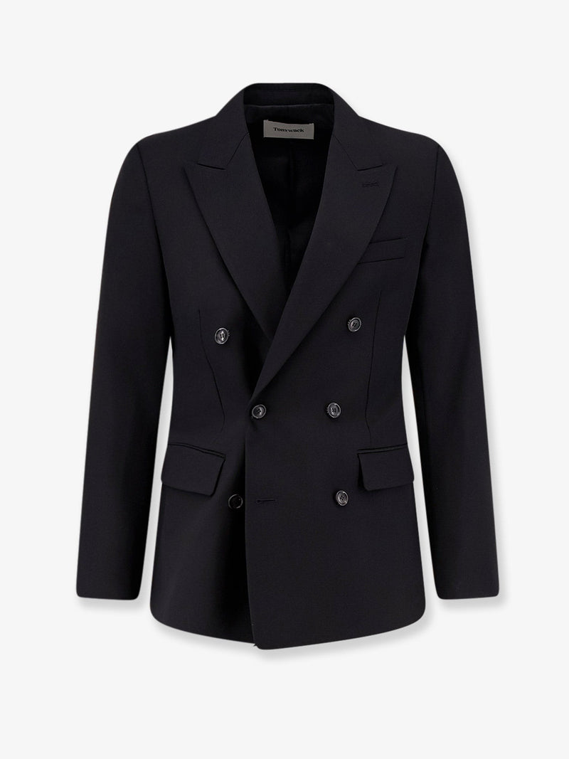 Tailored wool blend blazer