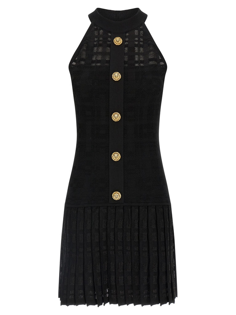Tartan knit dress
