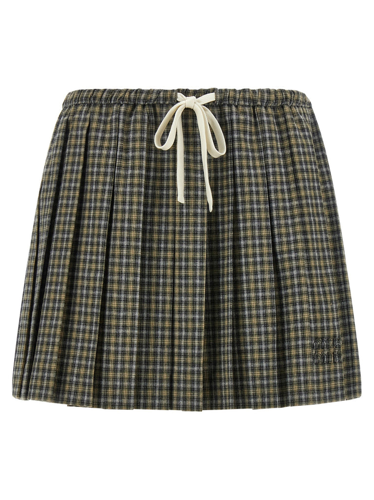 Tartan pleated skirt