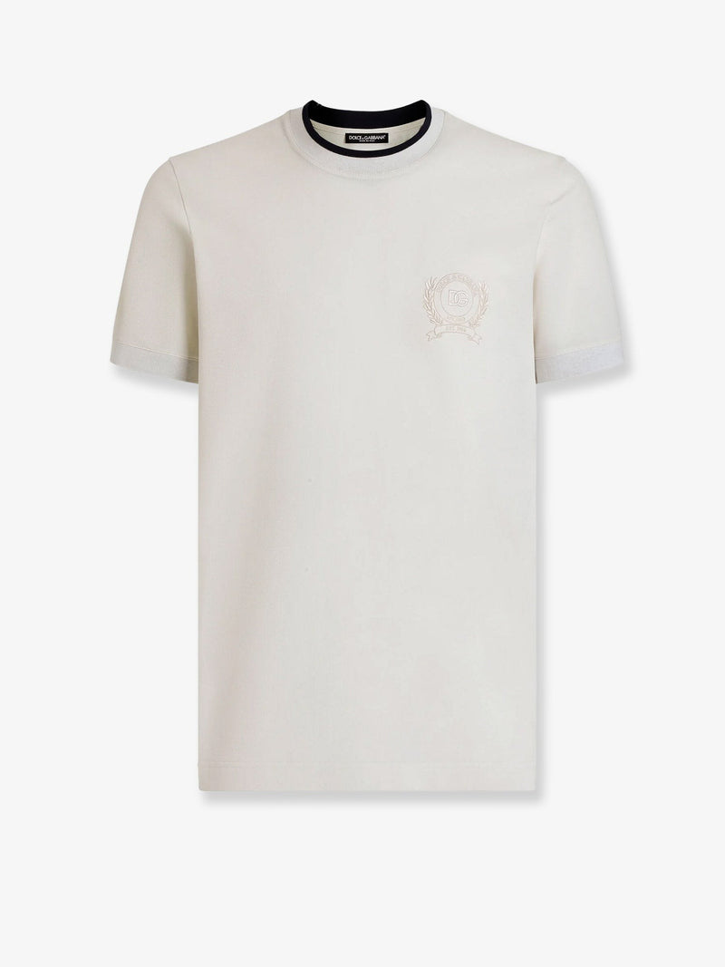 Technical fabric T-shirt with front embroidery