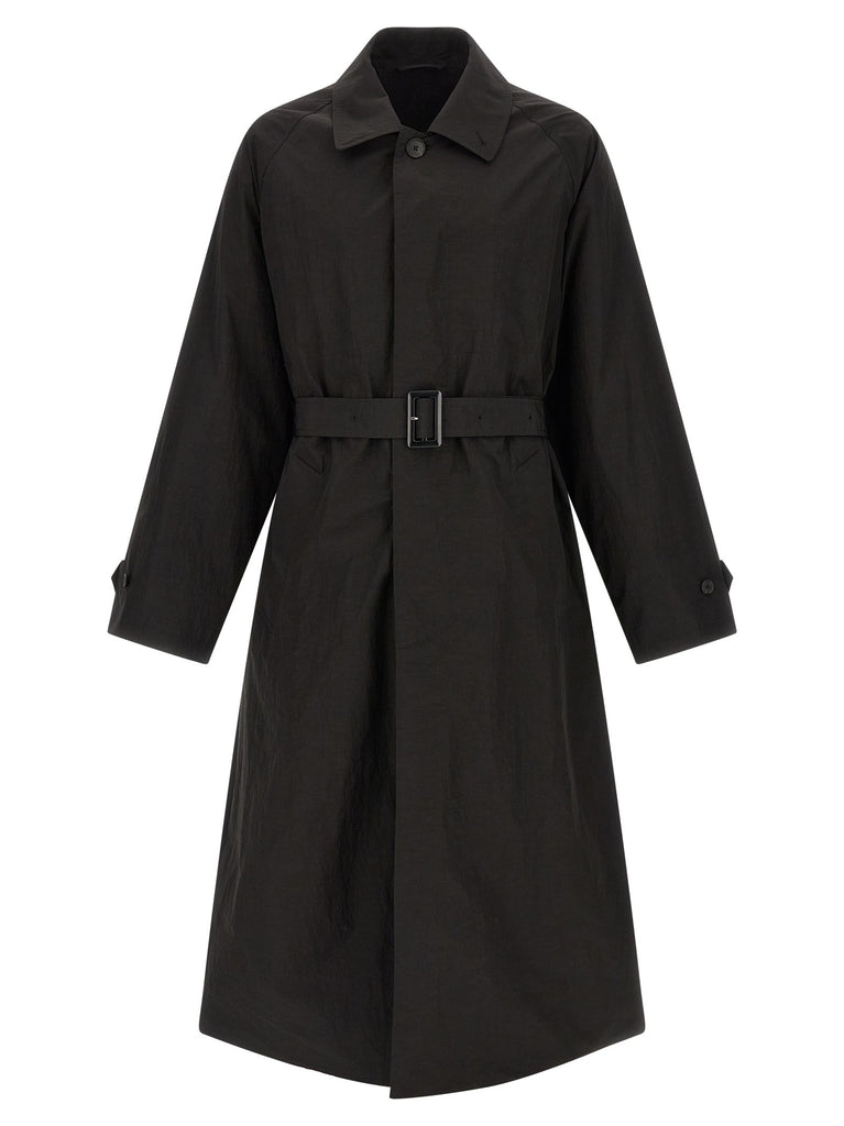 Technical fabric trench coat