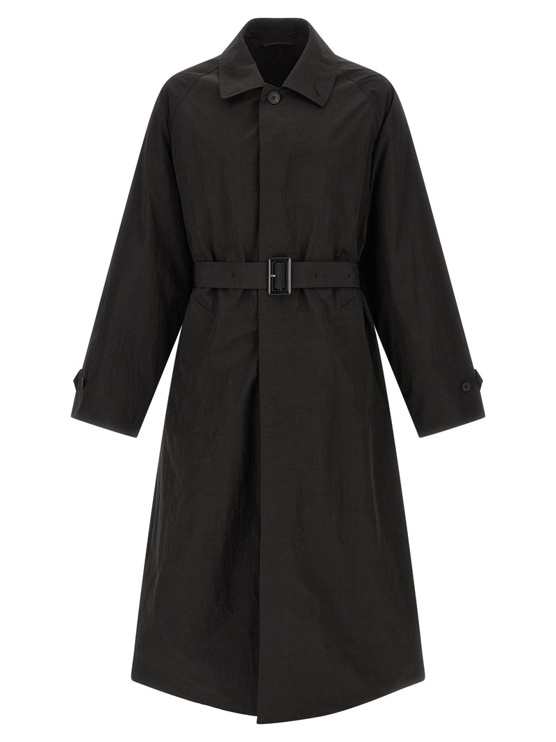 Technical fabric trench coat