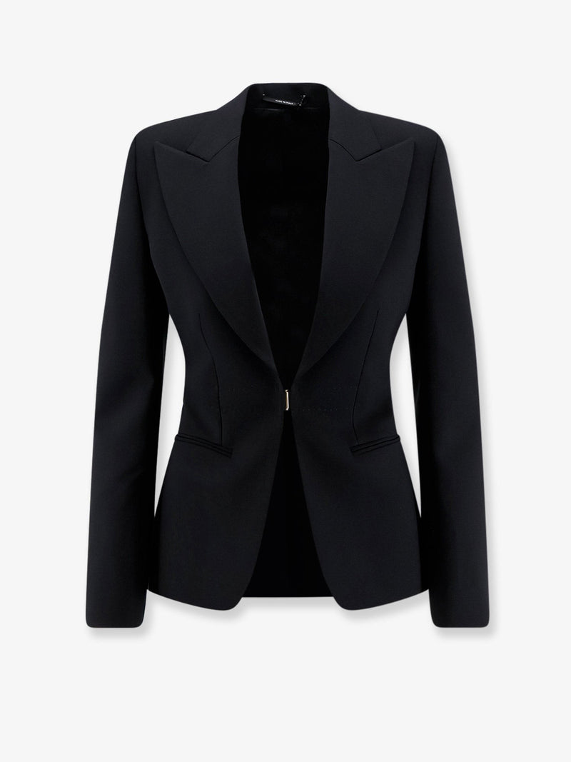 Technical wool blazer