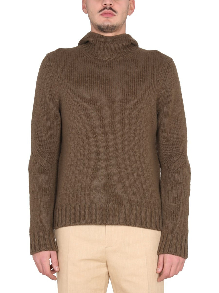 TEXTURED JERSEY WITH HOOD