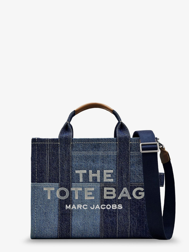 The denim Medium handbag with front logo print