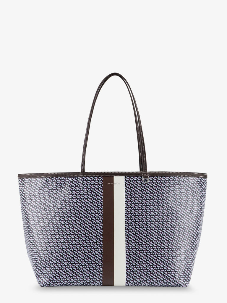 The Racer Tote shoulder bag in coated canvas with all-over logo
