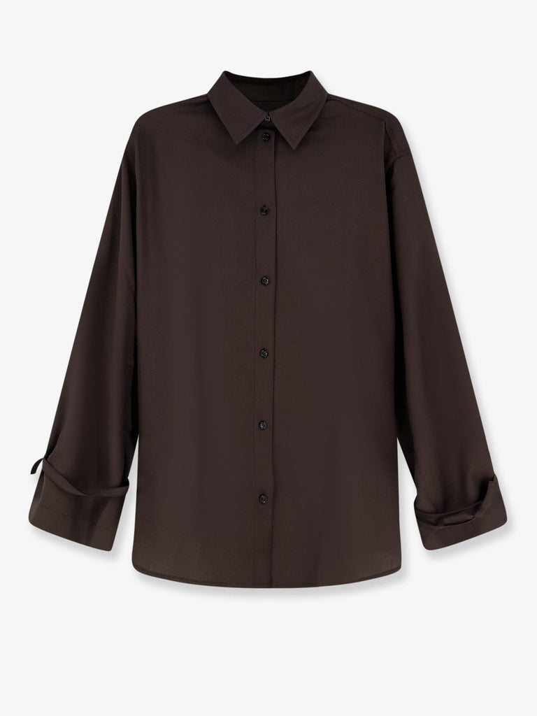 Tie-Cuff wool shirt