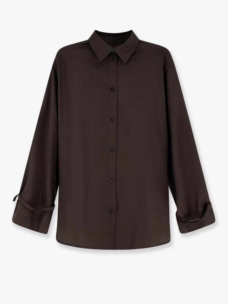 Tie-Cuff wool shirt