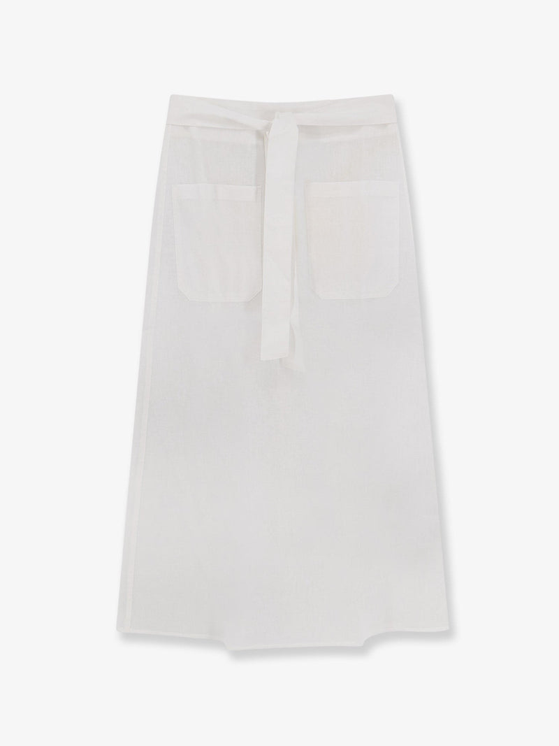 Tie-Waist cotton and linen skirt