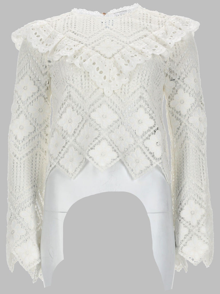 TOP IN CROCHET CON INSERTI IN PIZZO
