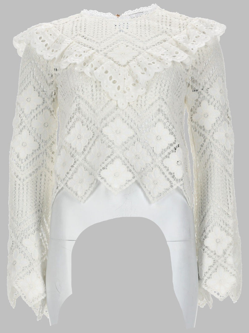 TOP IN CROCHET CON INSERTI IN PIZZO