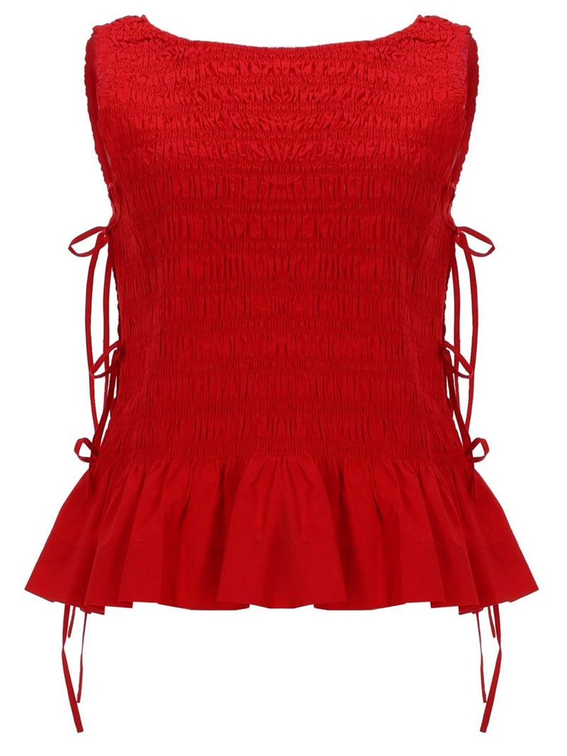 TOP "SMOCK" CON LACCI