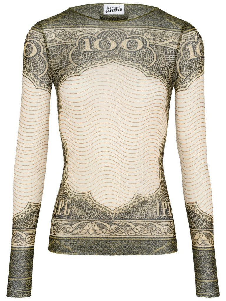 TOP WITH "CARTOUCHE" PRINT