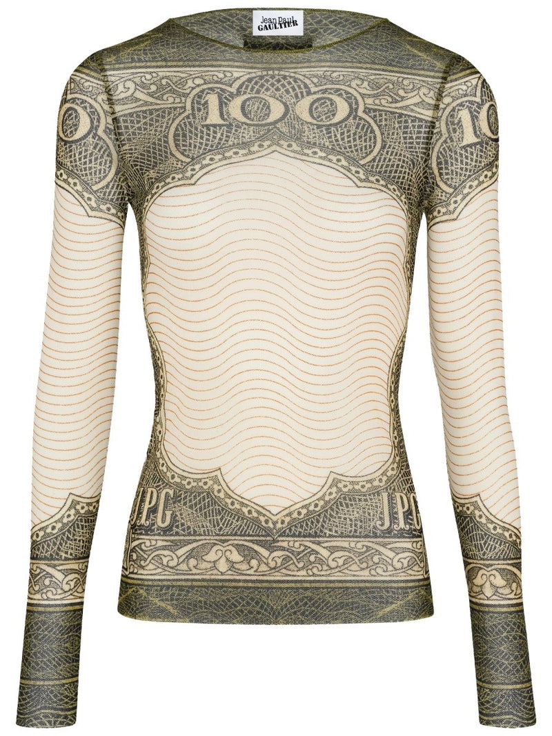 TOP WITH "CARTOUCHE" PRINT