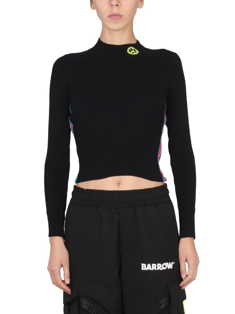 TOP WITH LOGO AND COLORED BANDS