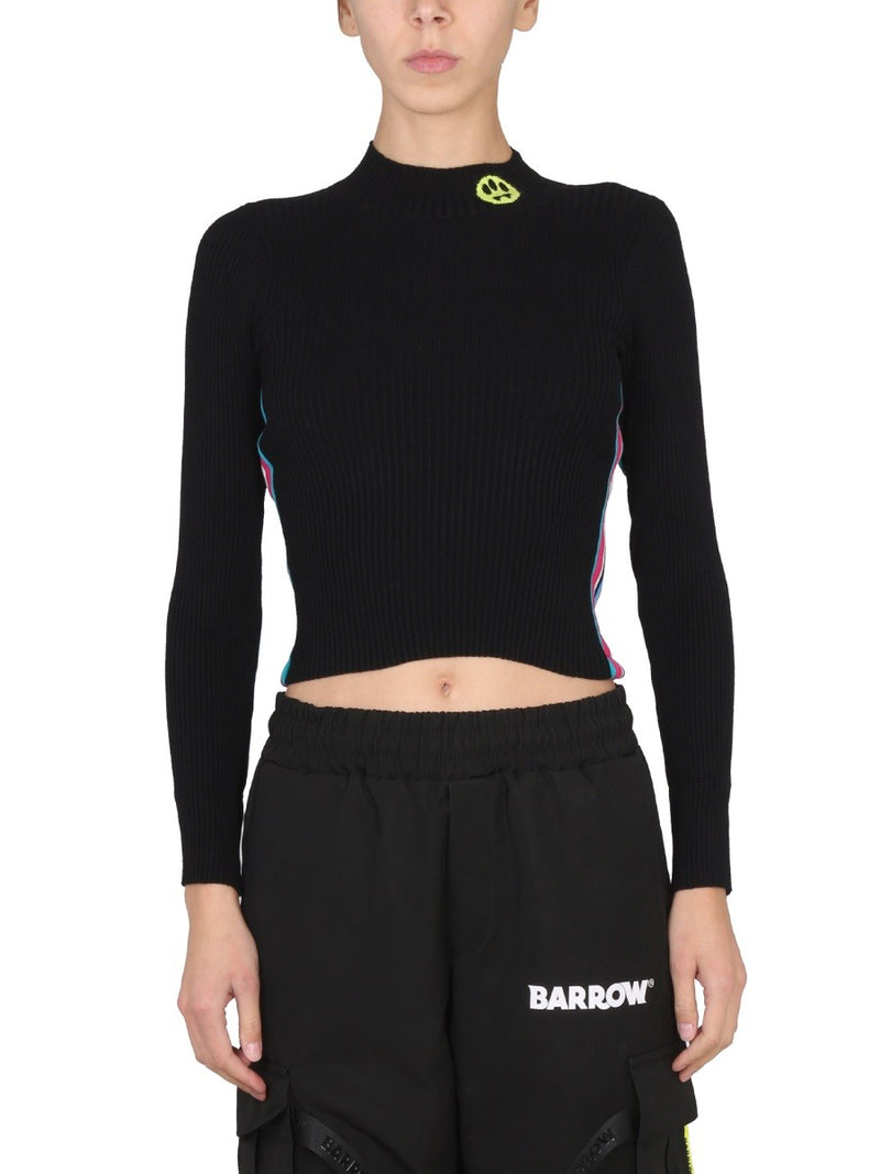 TOP WITH LOGO AND COLORED BANDS