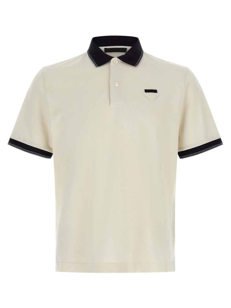 Triangle logo polo shirt
