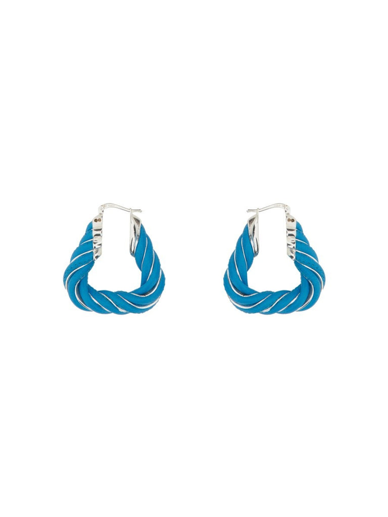 TRIANGULAR TWIST HOOP EARRINGS
