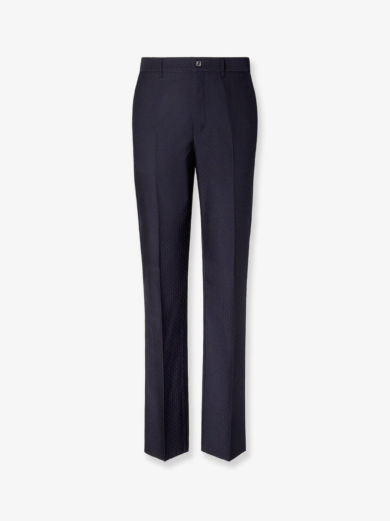 Trousers Wool Tonal Stitching