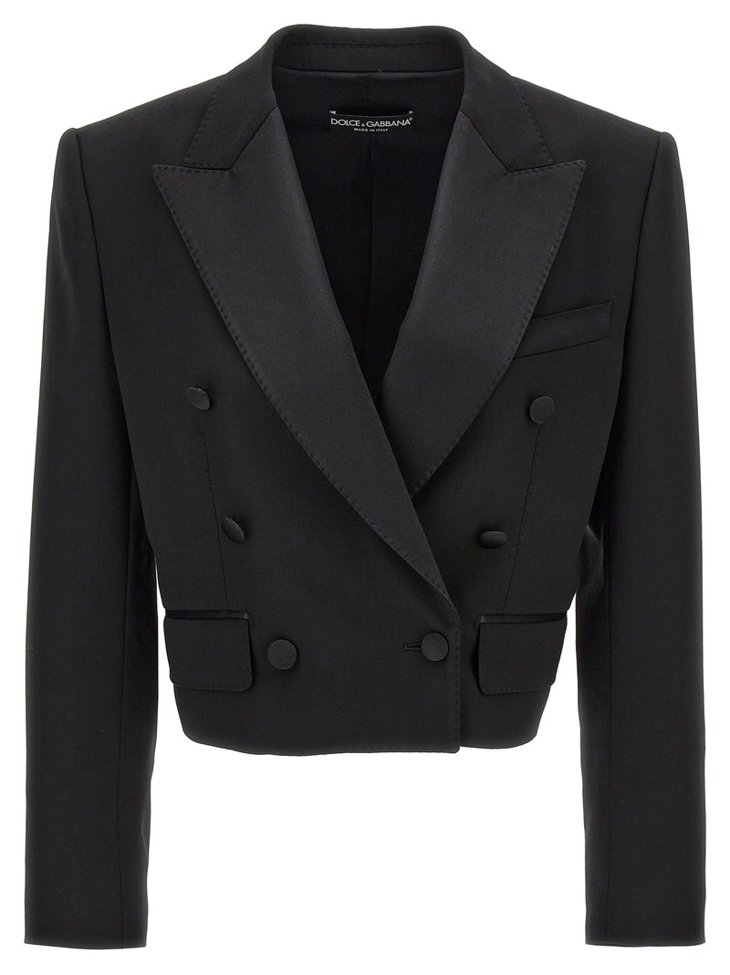 'Tuxedo' crop blazer