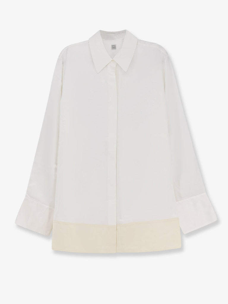Tuxedo satin viscose shirt