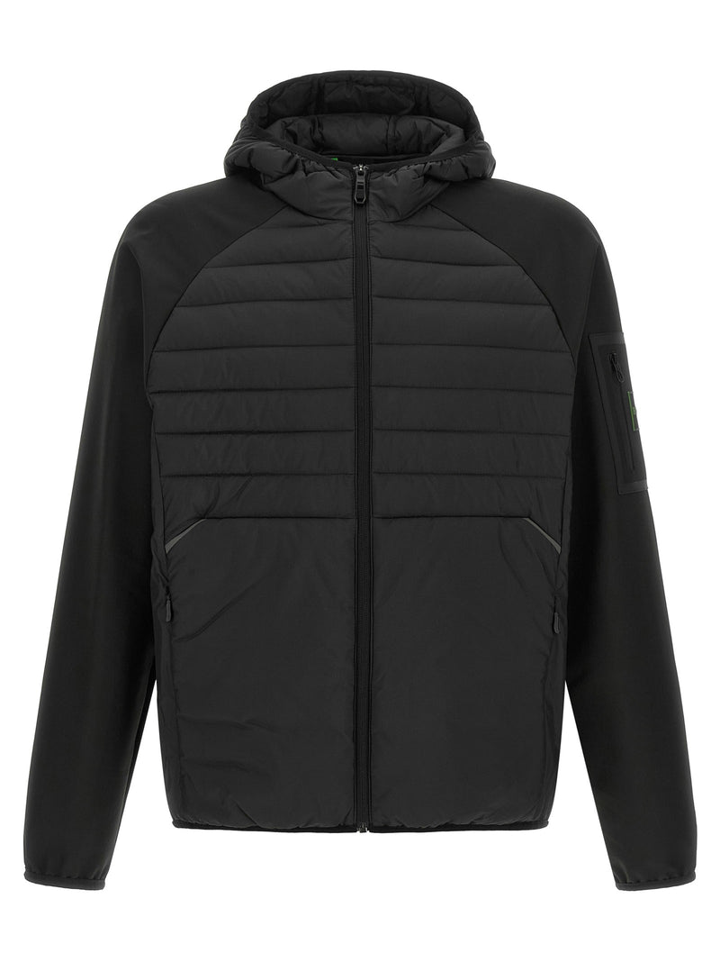 Two-material hoodie