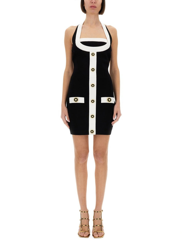 TWO-TONE DRESS WITH OPEN BACK