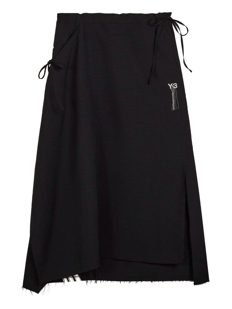 "UNIFORM RAW" MIDI SKIRT