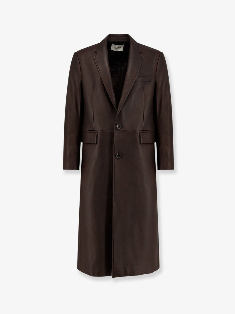 Unisex leather coat