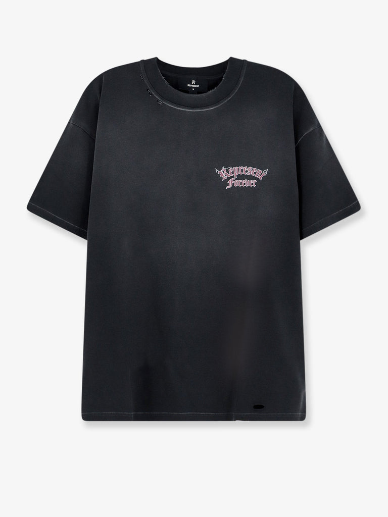 Used-effect cotton T-shirt