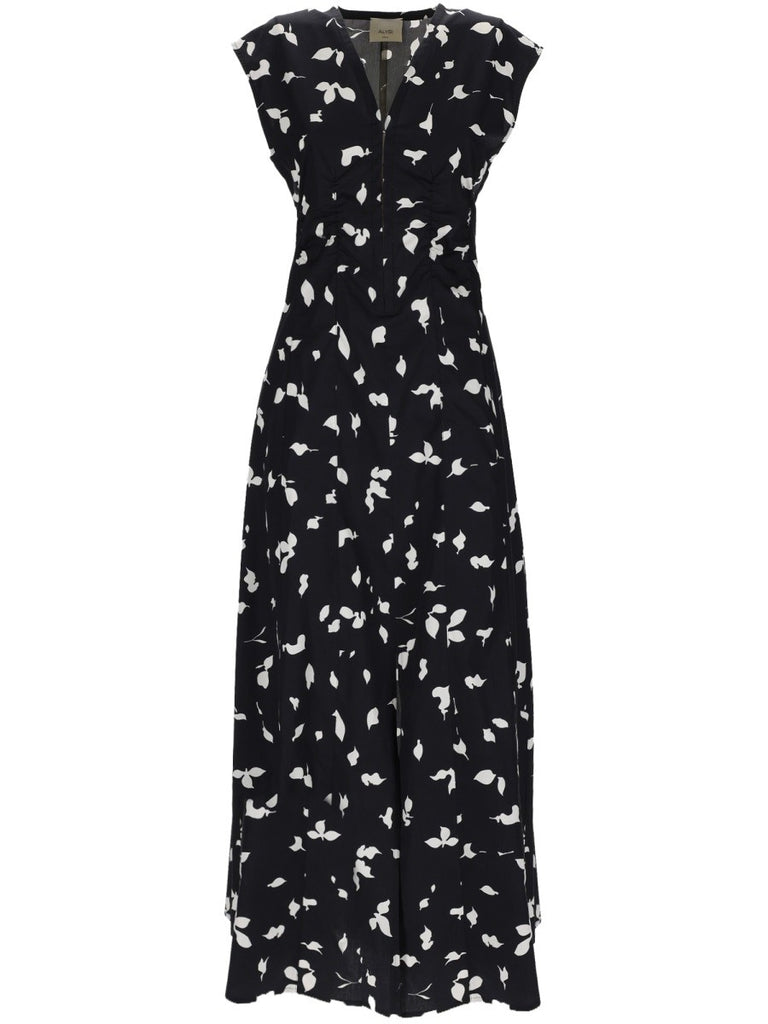 V-NECK LONG DRESS