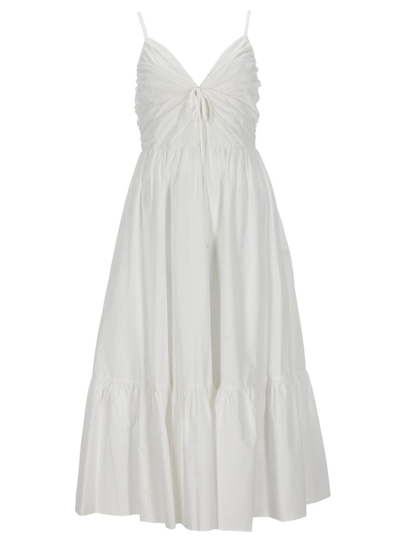 V-NECK MIDI DRESS