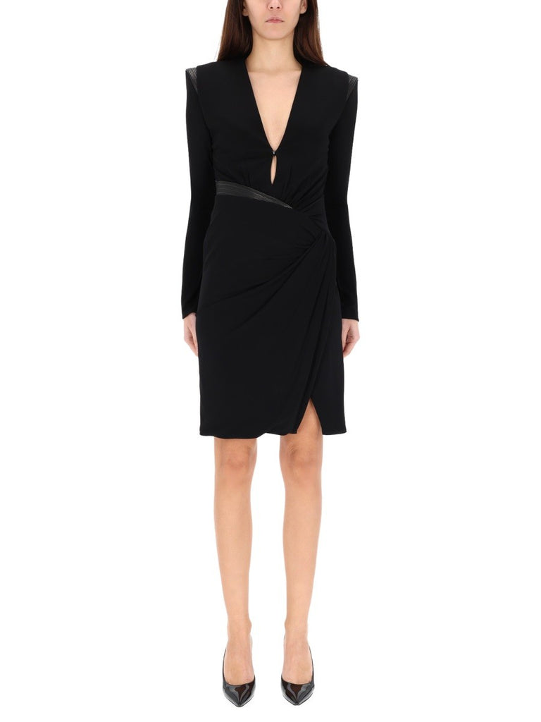 V-NECK MINI DRESS