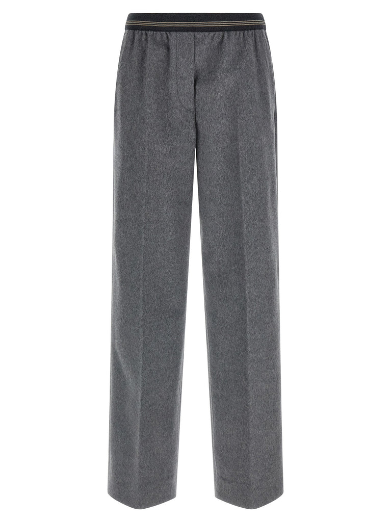 Velour wool pants