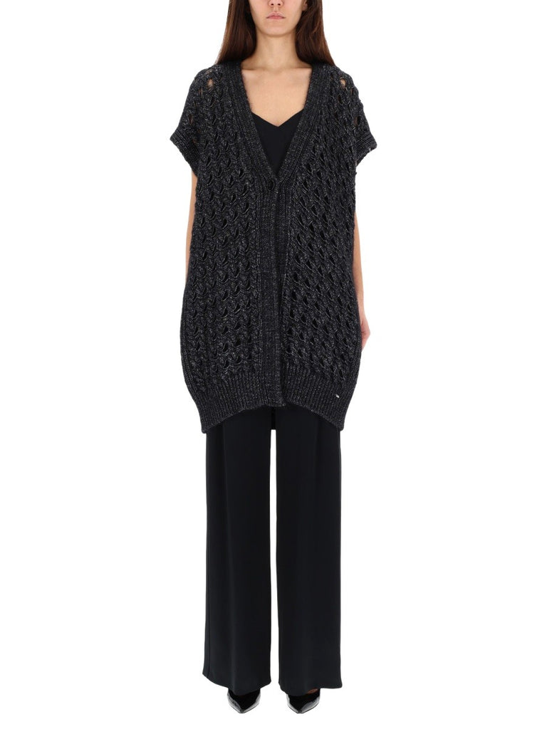 VEST WITH PERFORATED WORKMANSHIP