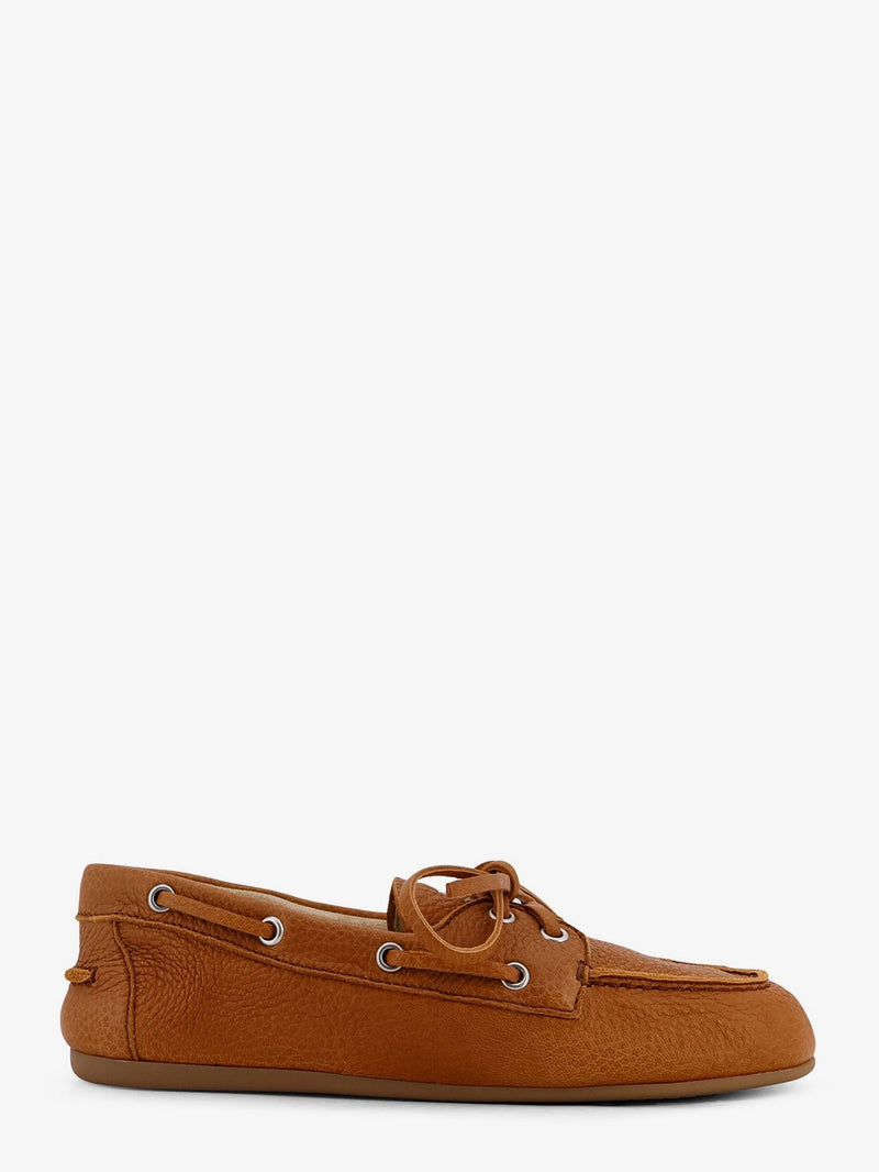 Vintage effect leather loafers
