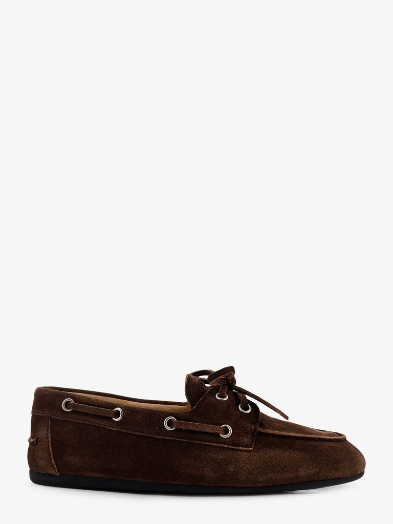 Vintage effect suede loafers