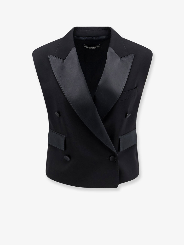 Virgin wool and silk blend Tuxedo vest