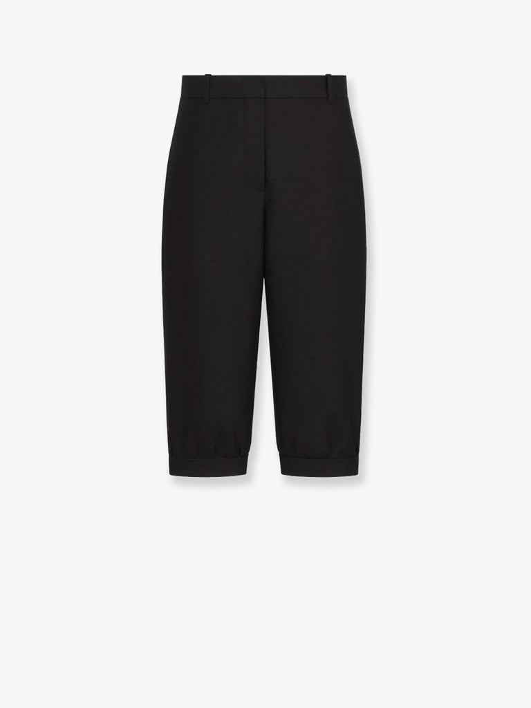 Virgin wool and silk grain de poudre bermuda shorts