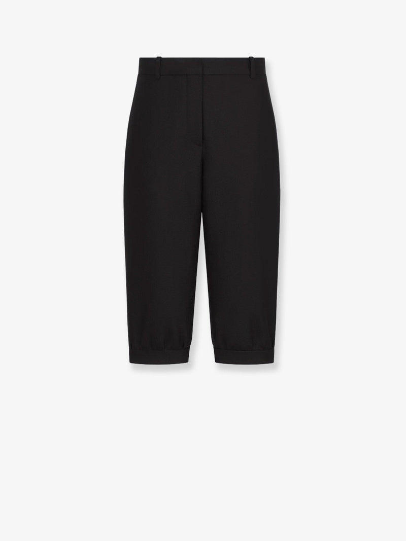 Virgin wool and silk grain de poudre bermuda shorts