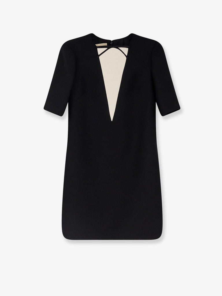 Virgin wool and silk mini dress