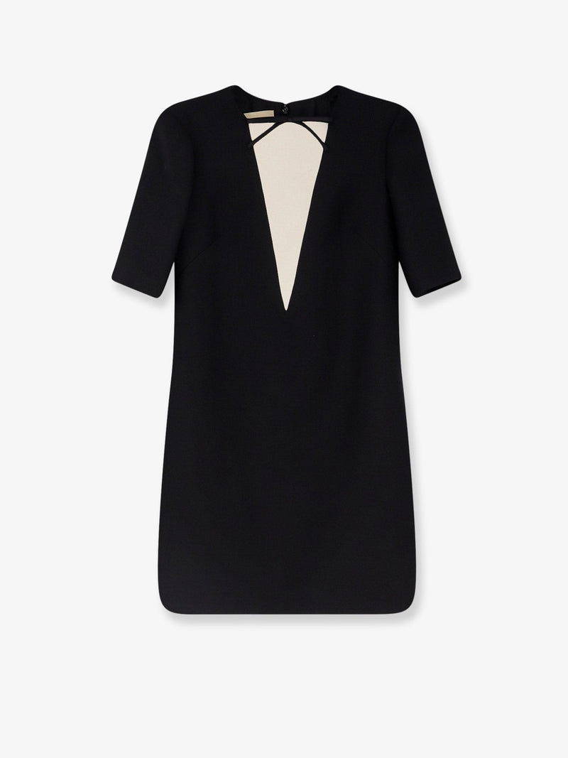 Virgin wool and silk mini dress