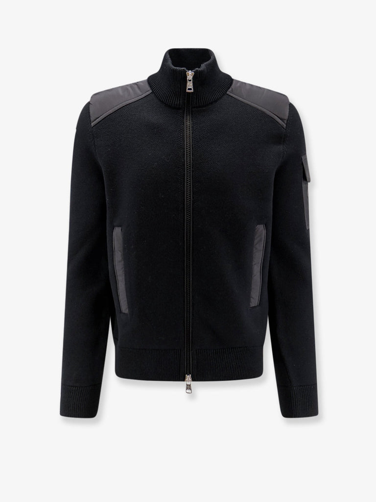 Virgin wool cardigan with Logo patch
