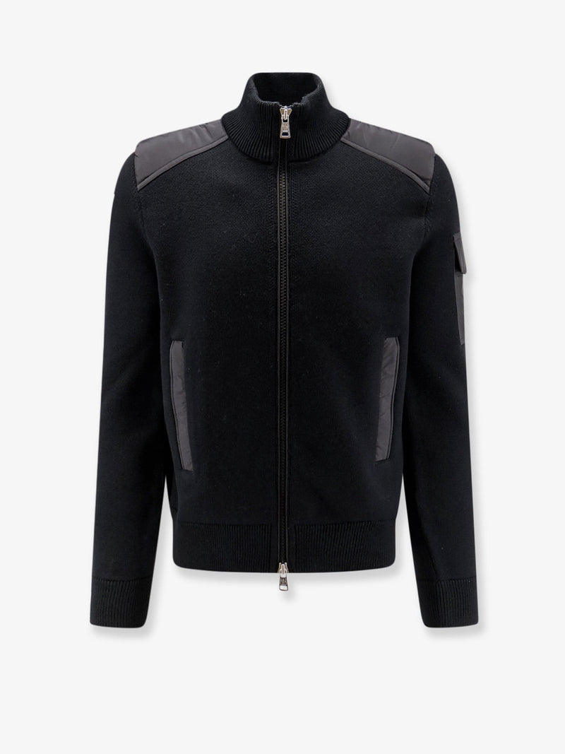 Virgin wool cardigan with Logo patch