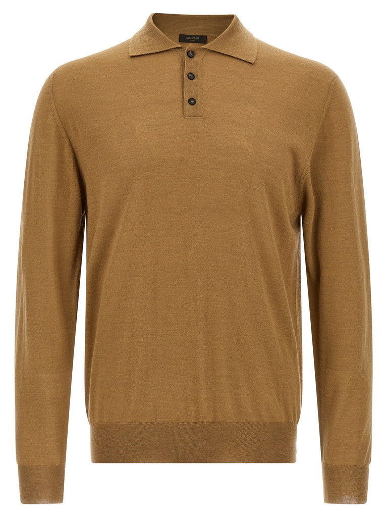 Virgin wool polo shirt