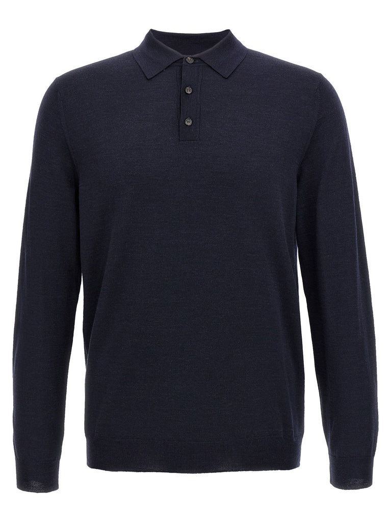 Virgin wool polo shirt
