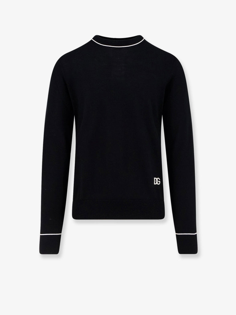 Virgin wool sweater with embroidered DG logo