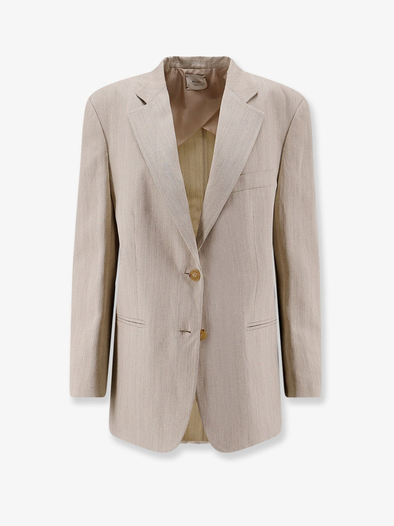 Viscose and linen blazer