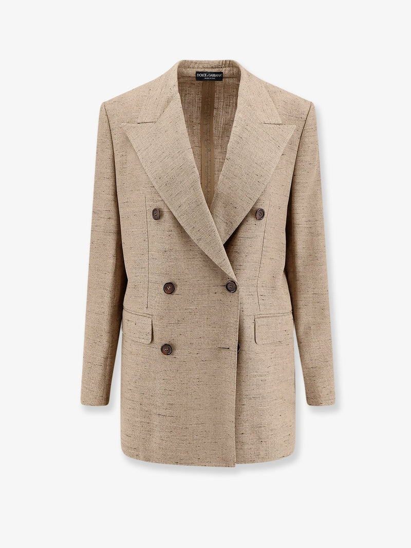Viscose and linen blazer