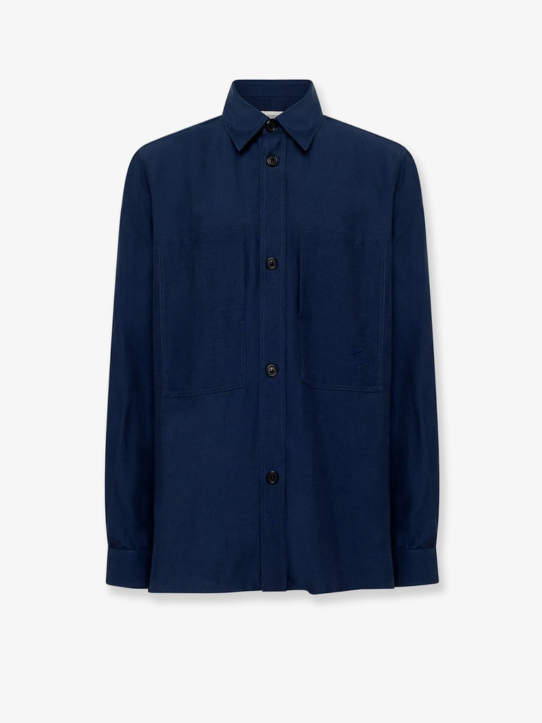 Viscose and linen shirt